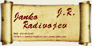 Janko Radivojev vizit kartica